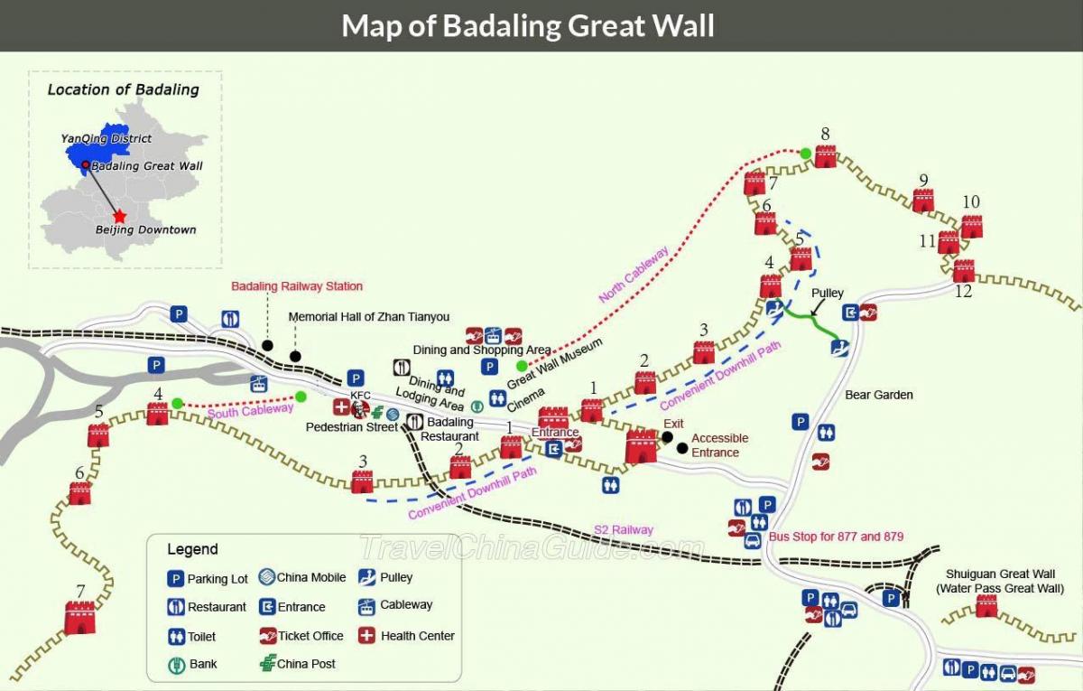 Beijing frábær vegg kort
