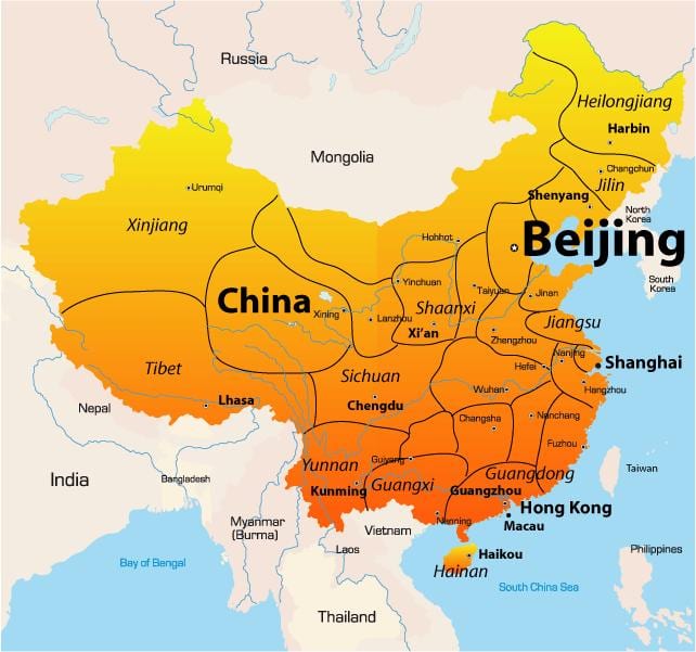 Peking á kort