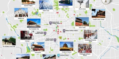 Beijing staðir kort