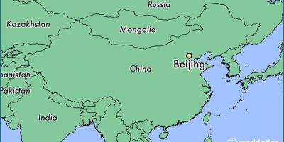 Beijing Kína heiminum kort