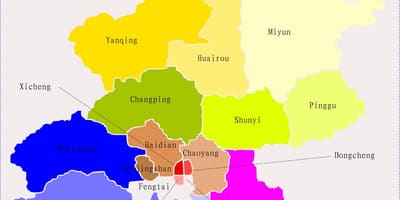 Peking Kína kort