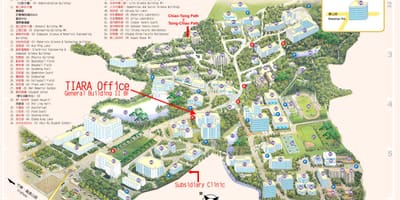 Tsinghua háskólasvæðinu kort